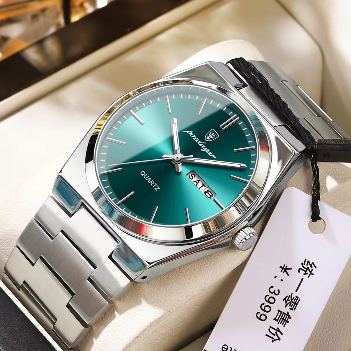 POEDAGAR 930 Men's Luxury Luminous Quartz Watch with Date