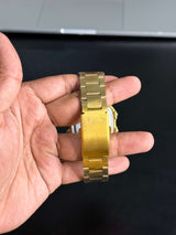 Casio AE-1200WHD-1AVDF Youth World Time Digital Stainless Steel Band Watch - Golden Color