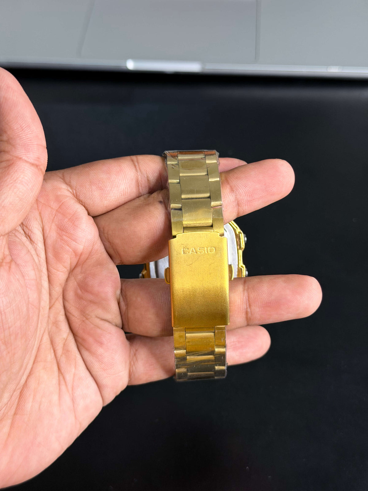 Casio AE-1200WHD-1AVDF Youth World Time Digital Stainless Steel Band Watch - Golden Color