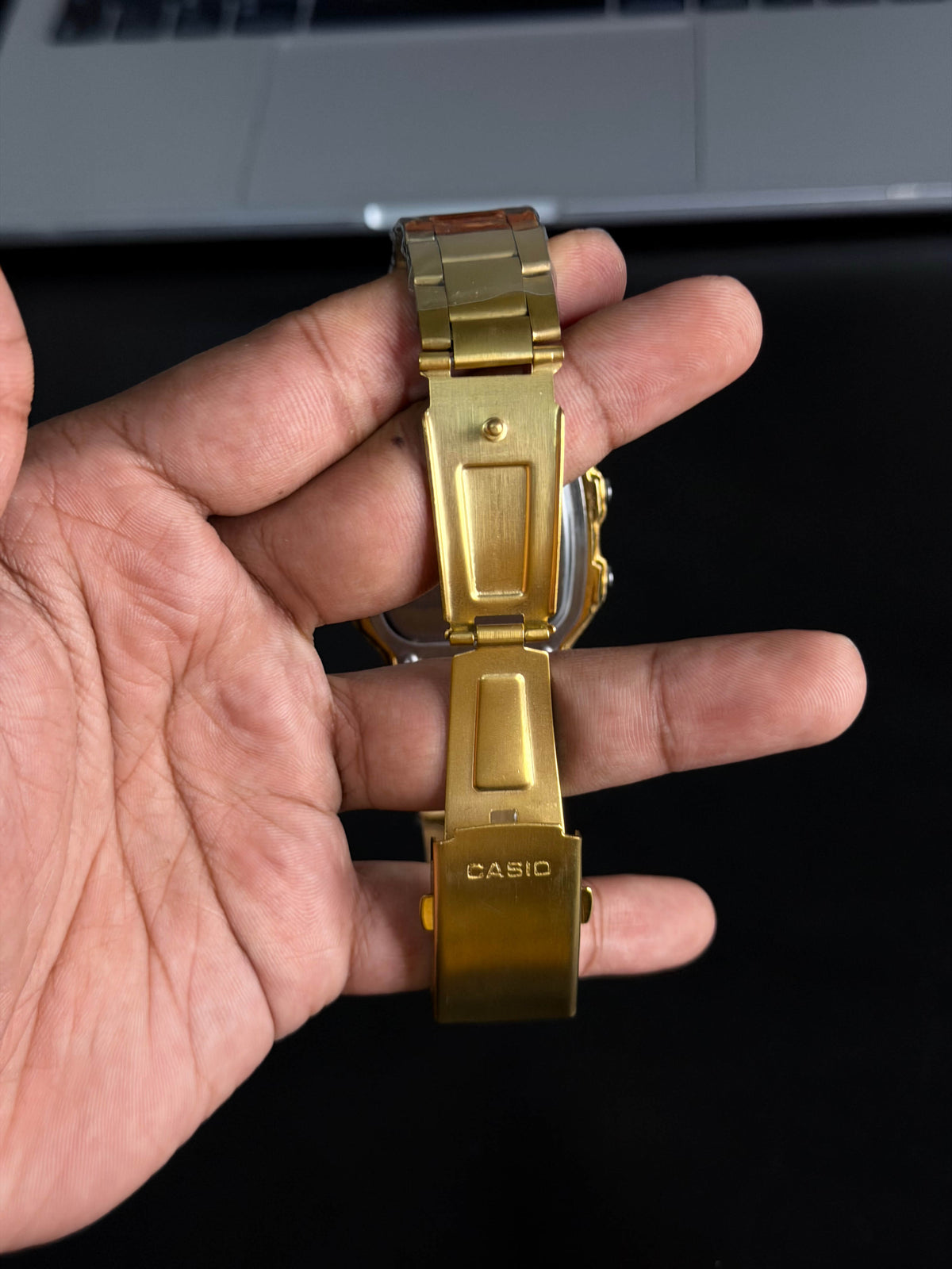Casio AE-1200WHD-1AVDF Youth World Time Digital Stainless Steel Band Watch - Golden Color