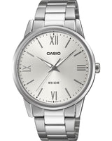 Casio Analog Men's Watch - MTP-1303DD-7AVDF, Stainless Steel Band, Silver/White CASIO