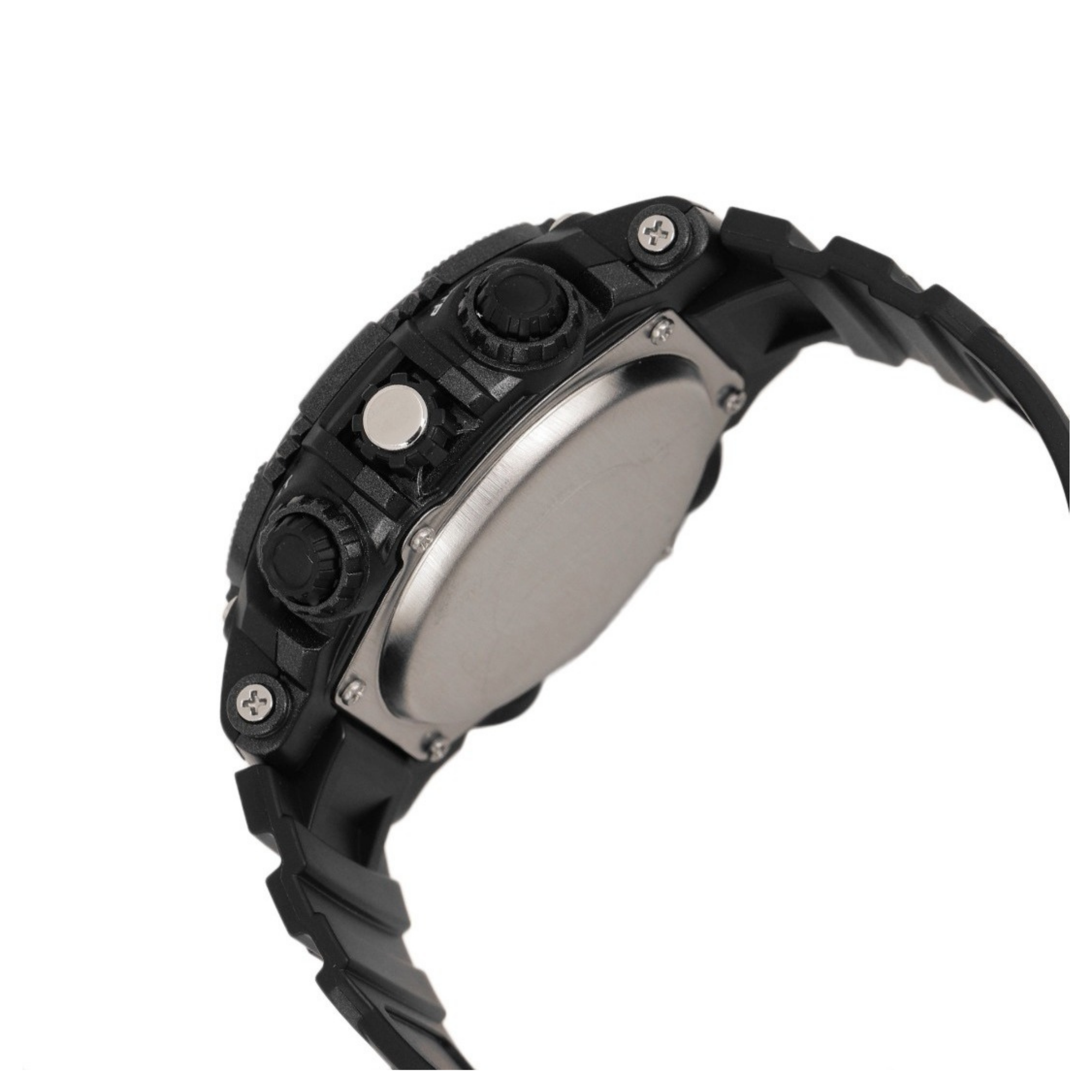 Q&Q Dual Time Sports Fiber Belt Watch GW87J004Y