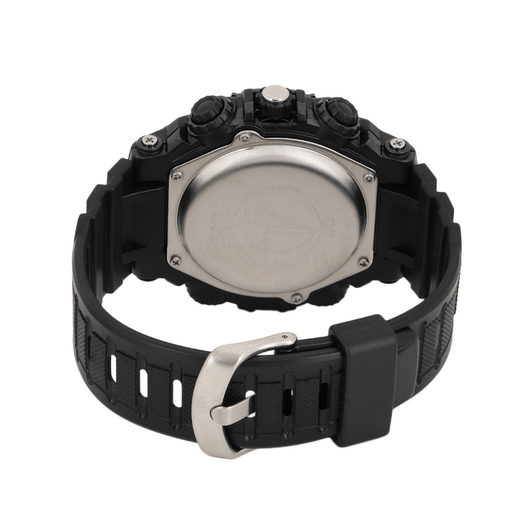 Q&Q Dual Time Sports Fiber Belt Watch GW87J004Y