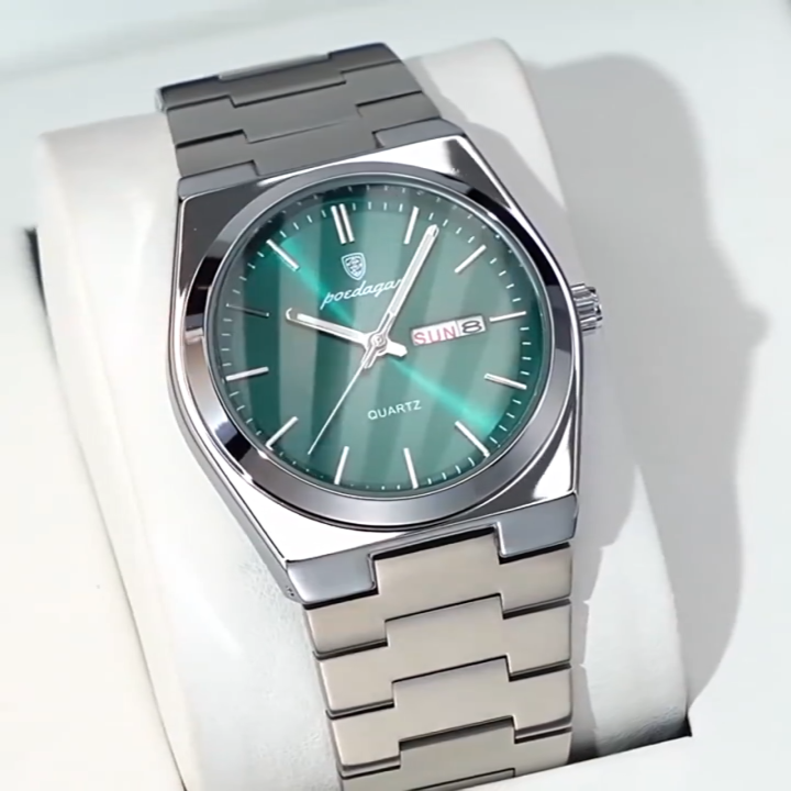 POEDAGAR 930 Men's Luxury Luminous Quartz Watch with Date