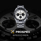 Seiko Prospex Speedtimer Solar Chronograph Watch - SSC813P1, Stainless Steel Band, White Dial SEIKO