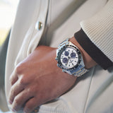 Seiko Prospex Speedtimer Solar Chronograph Watch - SSC813P1, Stainless Steel Band, White Dial SEIKO