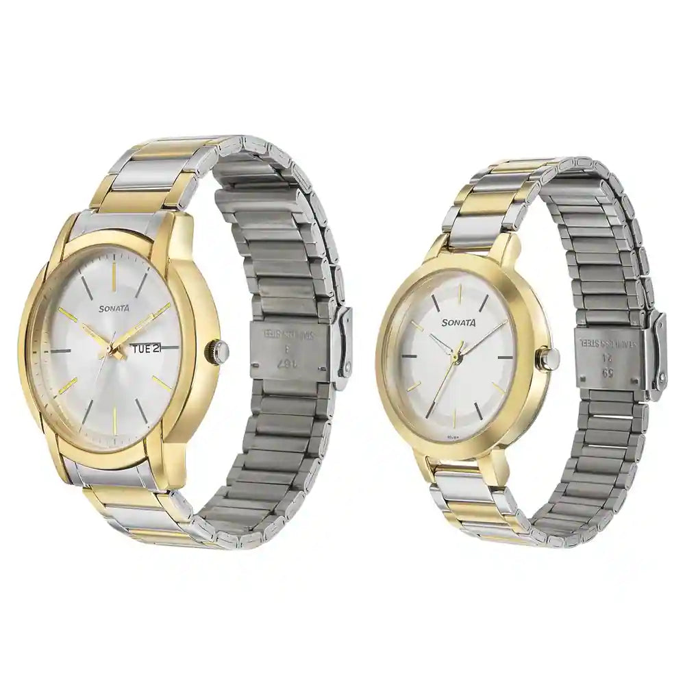 Sonata Couple Chain Watch 770318141BM01