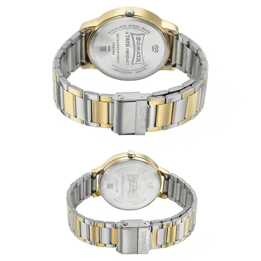 Sonata Couple Chain Watch 770318141BM01