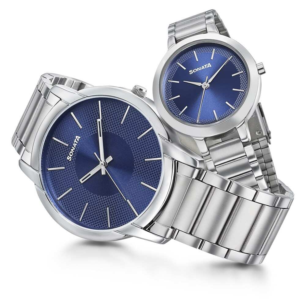 Sonata Couple Chain Watch 770318141SM01