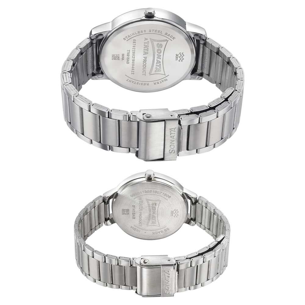 Sonata Couple Chain Watch 770318141SM01