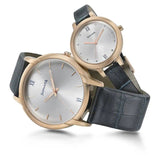 Sonata Couple Leather Belt Watch 770318141WL01
