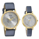 Sonata Couple Leather Belt Watch 770318141YL02