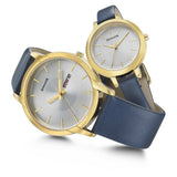 Sonata Couple Leather Belt Watch 770318141YL02