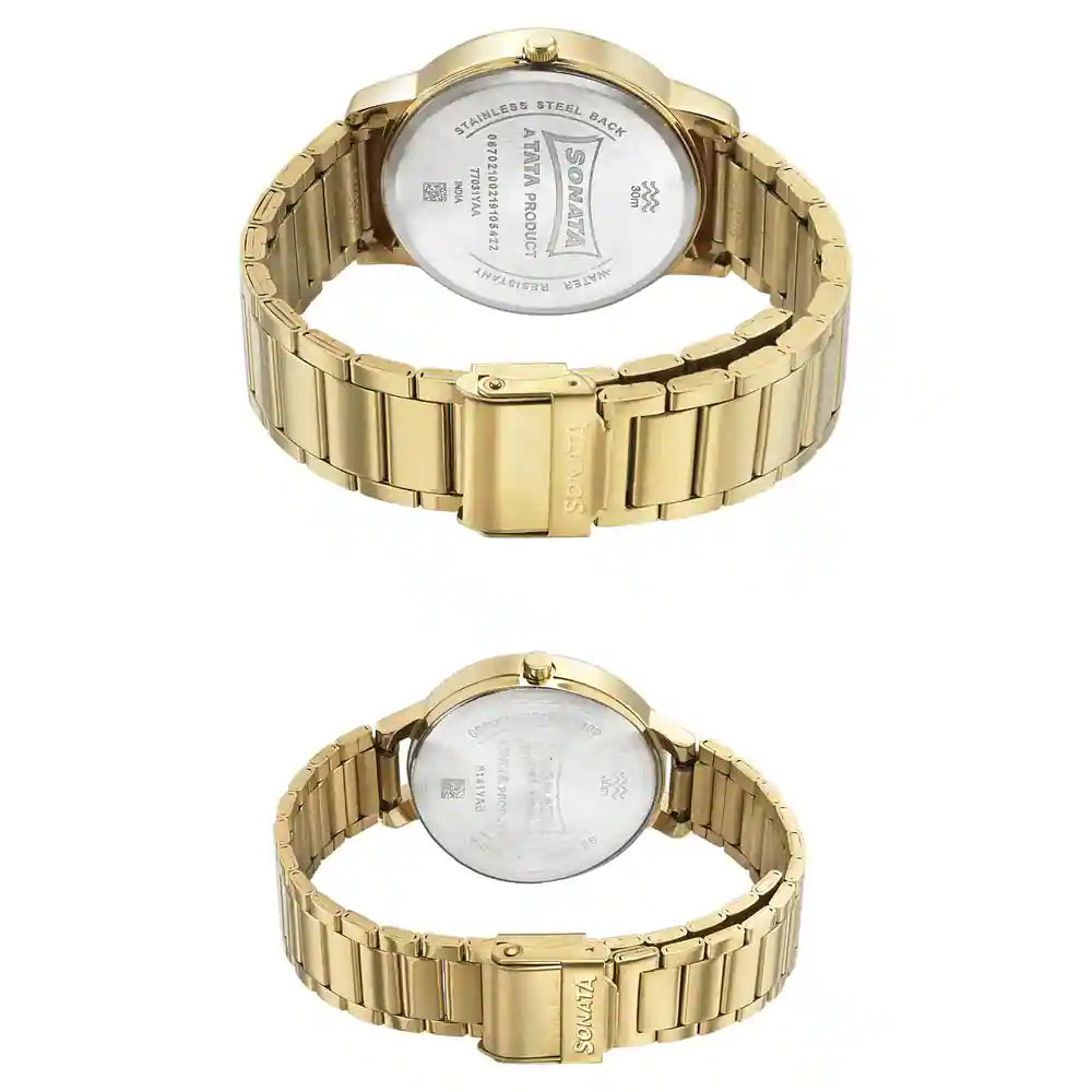 Sonata Couple Chain Watch 770318141YM01