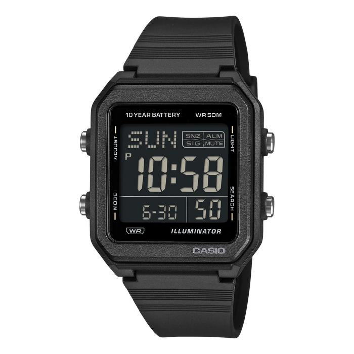 Casio Sports Digital Watch - W-221H-1BV, Resin Band, Black CASIO
