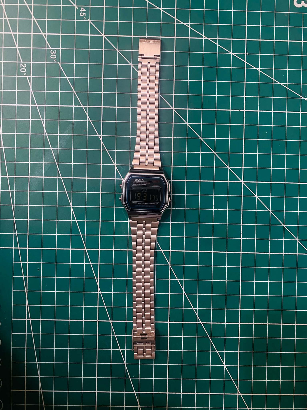 Casio A159WA Premium Quality Vintage Digital Watch – Custom Negative Dial Design