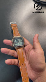 Casio Illuminator AE-1200WHL Premium Quality Digital Watch - Light Brown Leather