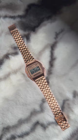 Casio A159WA Vintage Digital Watch Premium - Rose Gold Dial