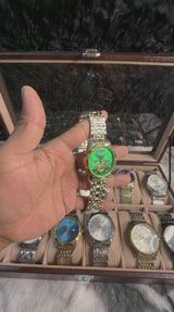 BINBOND B1236 Classic Quartz Luminous Watch – Stainless Steel, Moon Phase, 3BAR Water Resistant