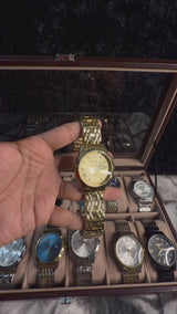 AILIFEIDA Luxury Fashion Watch – Stainless Steel, Full Calendar, 3BAR Water Resistant